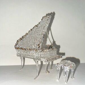 SOLD SOLD SOLD SOLD SOLD Vintage Spun Glass Hand Blown Glass Baby Grand Piano